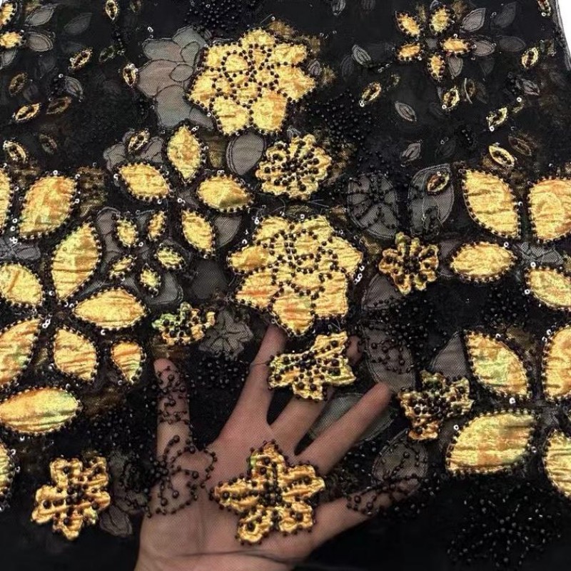 Embroidery Ai - Роскошная французская аппликация, кружевная ткань с