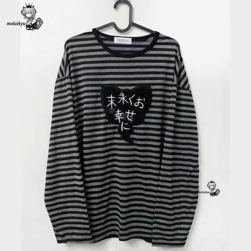 Embroidery Knit - Винтажные американские панк-рубашки Y2K с круглым