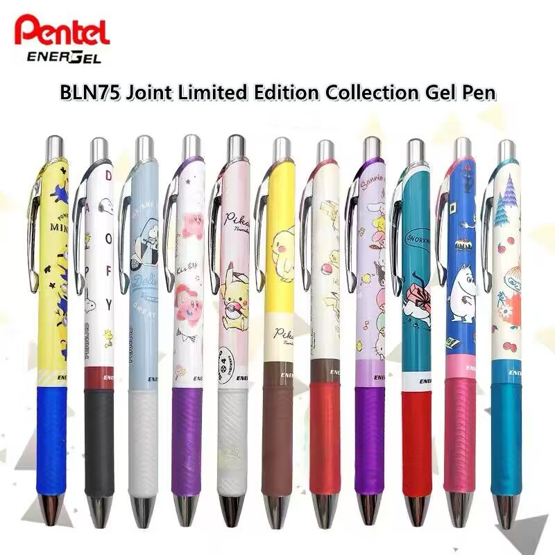 Pentel Pen Energel - 1 шт., быстросохнущая Черная гелевая ручка