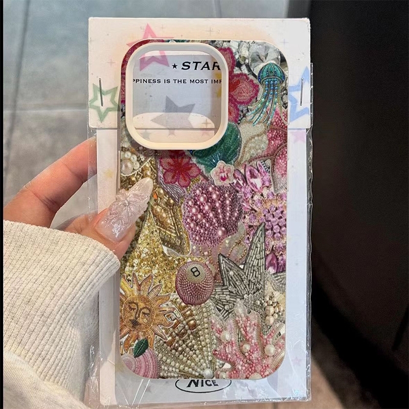 Embroidery X Pattern - Чехол для телефона с вышивкой «Океанская