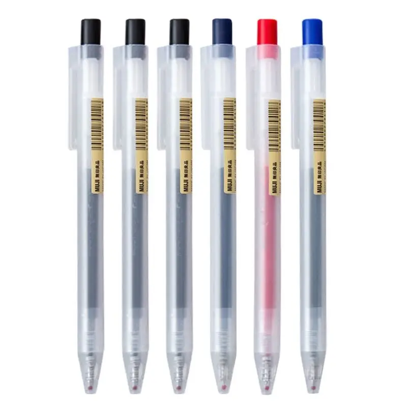 Muji Stationery Gel Pen - Гелевая ручка Kawaii MUJIs, черная/красная/синяя, 0,5