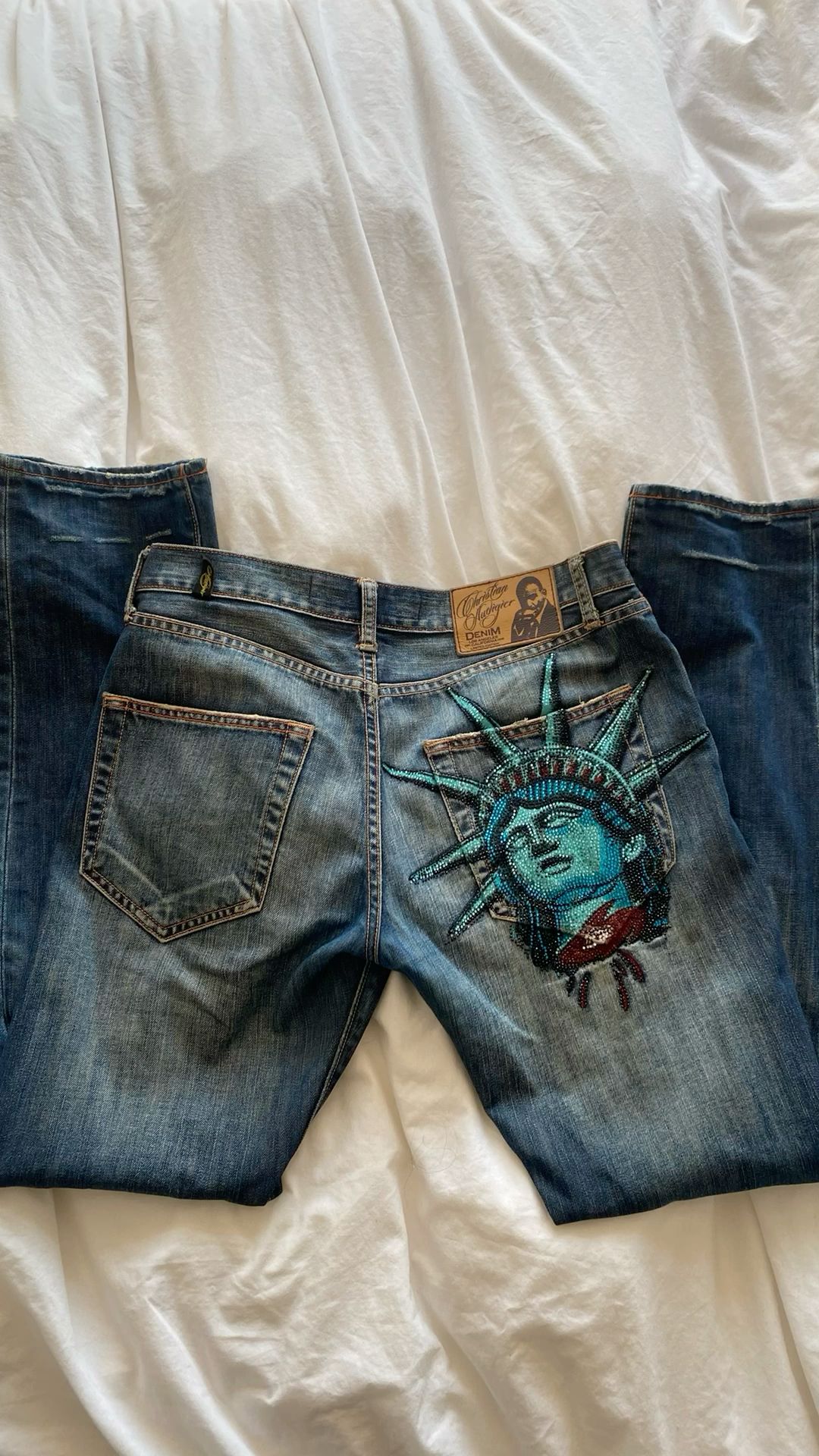 Джинсы Y2k в стиле 2000-х с пр – обзор и цена Embroidery Jeans Sakura