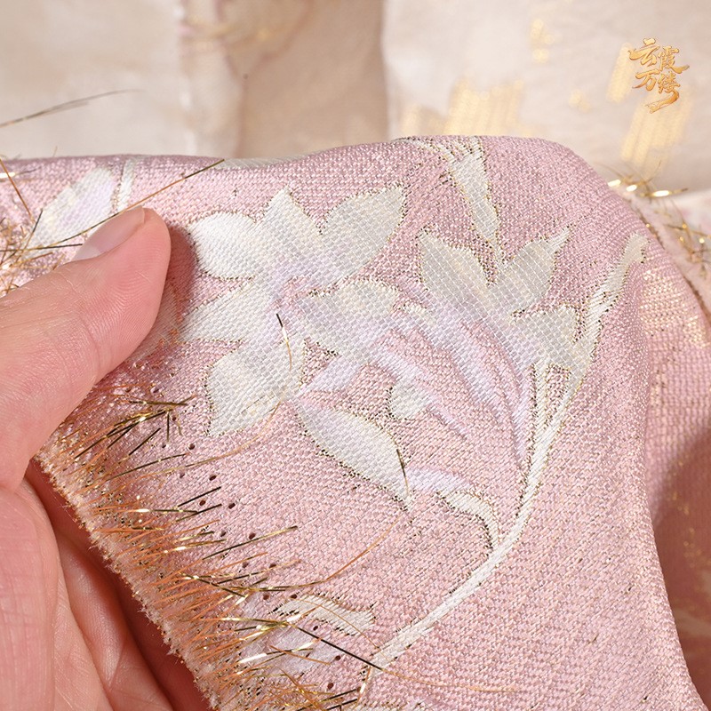 Китайская ткань жаккард с рель – обзор и цена Embroidery Gold
