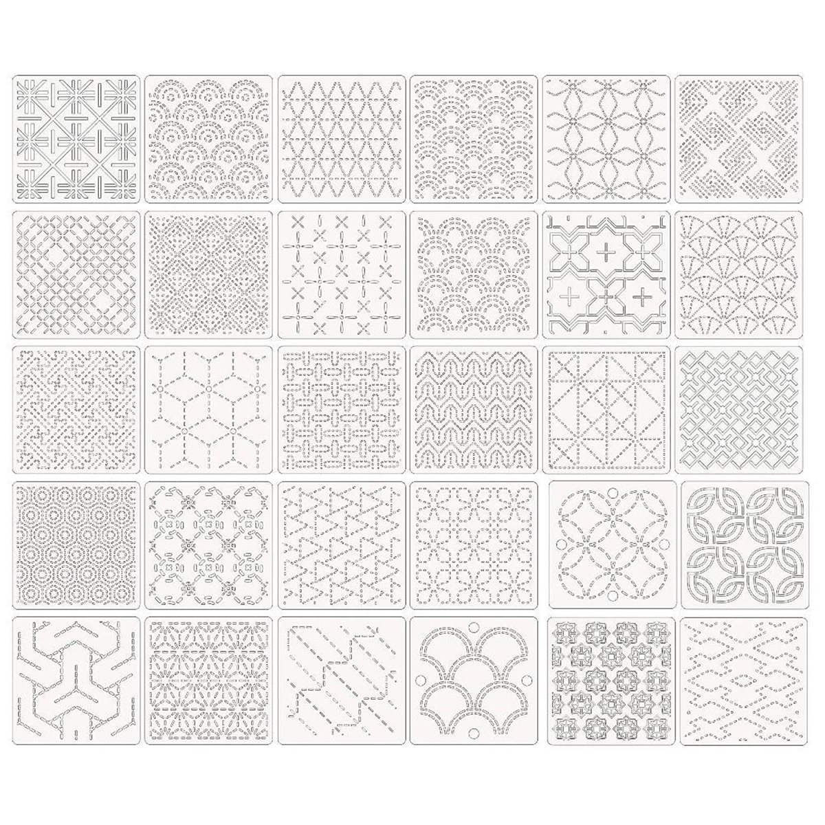 Набор из 30 пластиковых трафар – обзор и цена Embroidery X Pattern