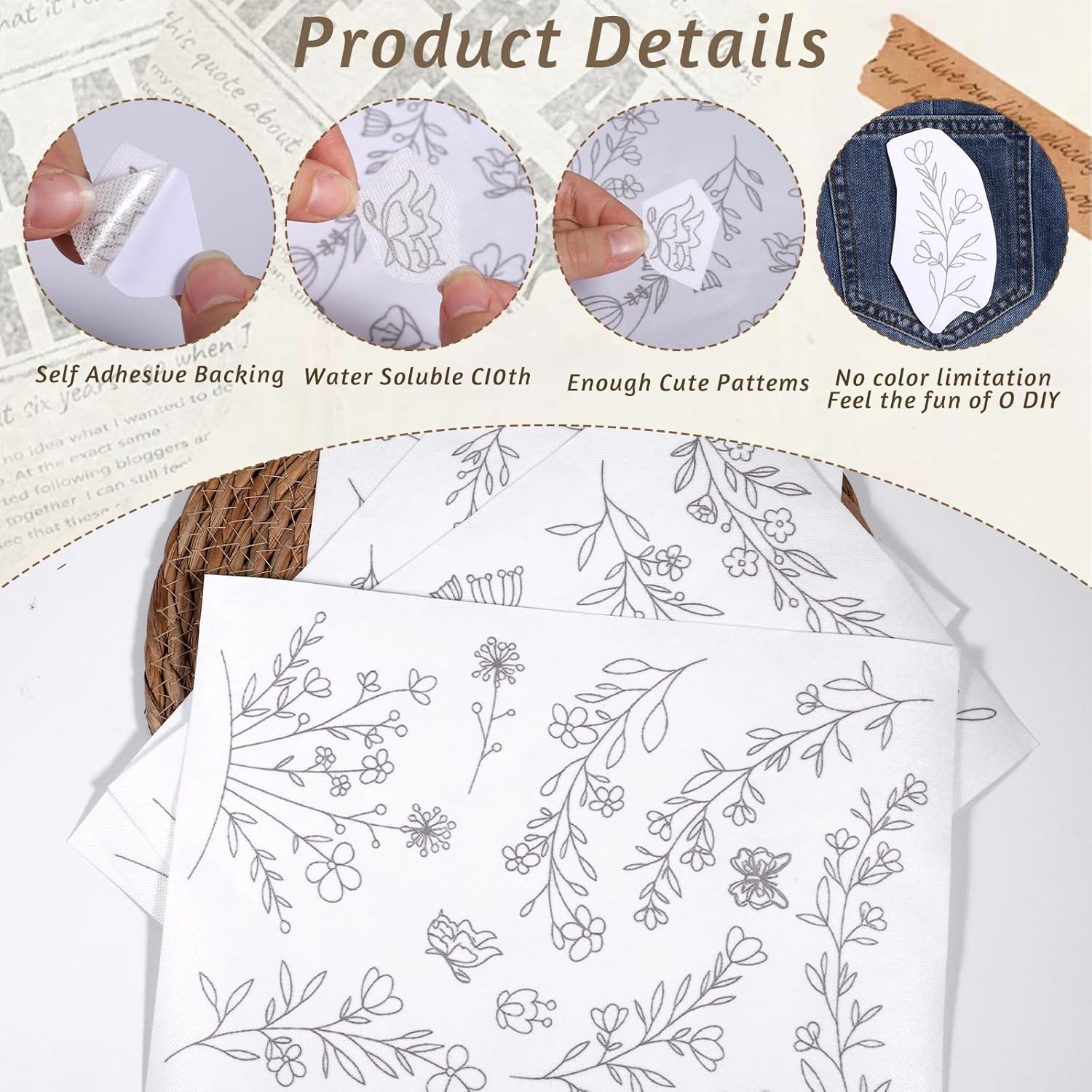 Бумага для вышивки, растворима – обзор и цена Embroidery Web