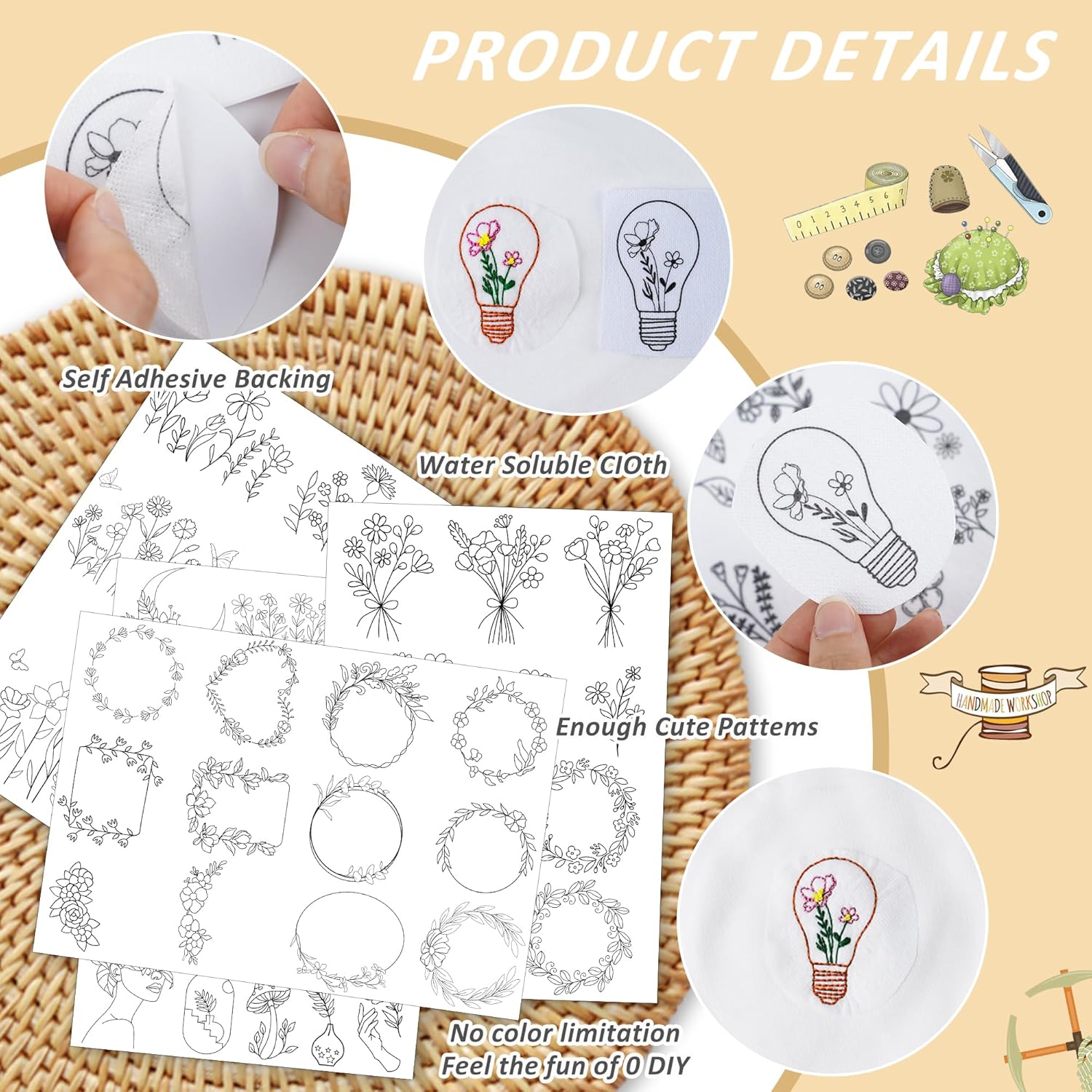 4-листый водорастворимый стаби – обзор и цена Embroidery Web