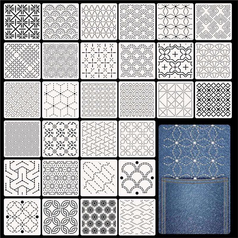 ABBP-30 шт. пластиковых трафар – обзор и цена Embroidery X Pattern