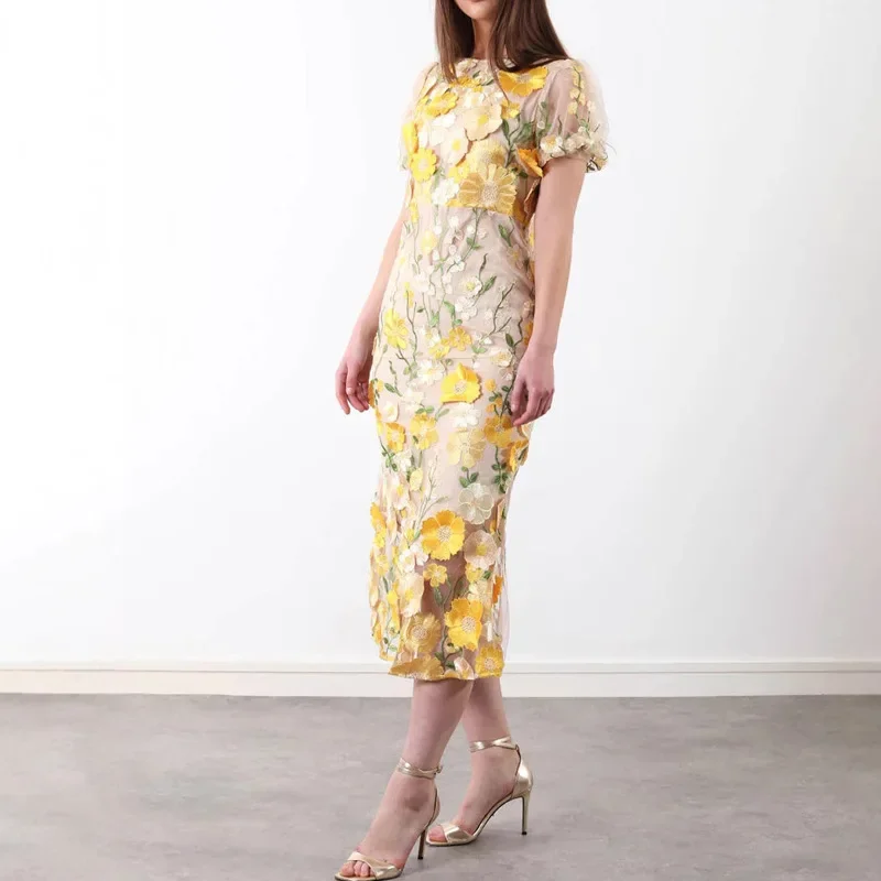 Модное женское платье с цветоч – обзор и цена Embroidery Zari