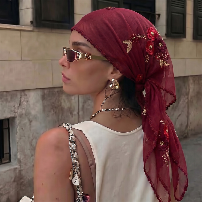 Роскошная прозрачная сетчатая  – обзор и цена Embroidery Hijab