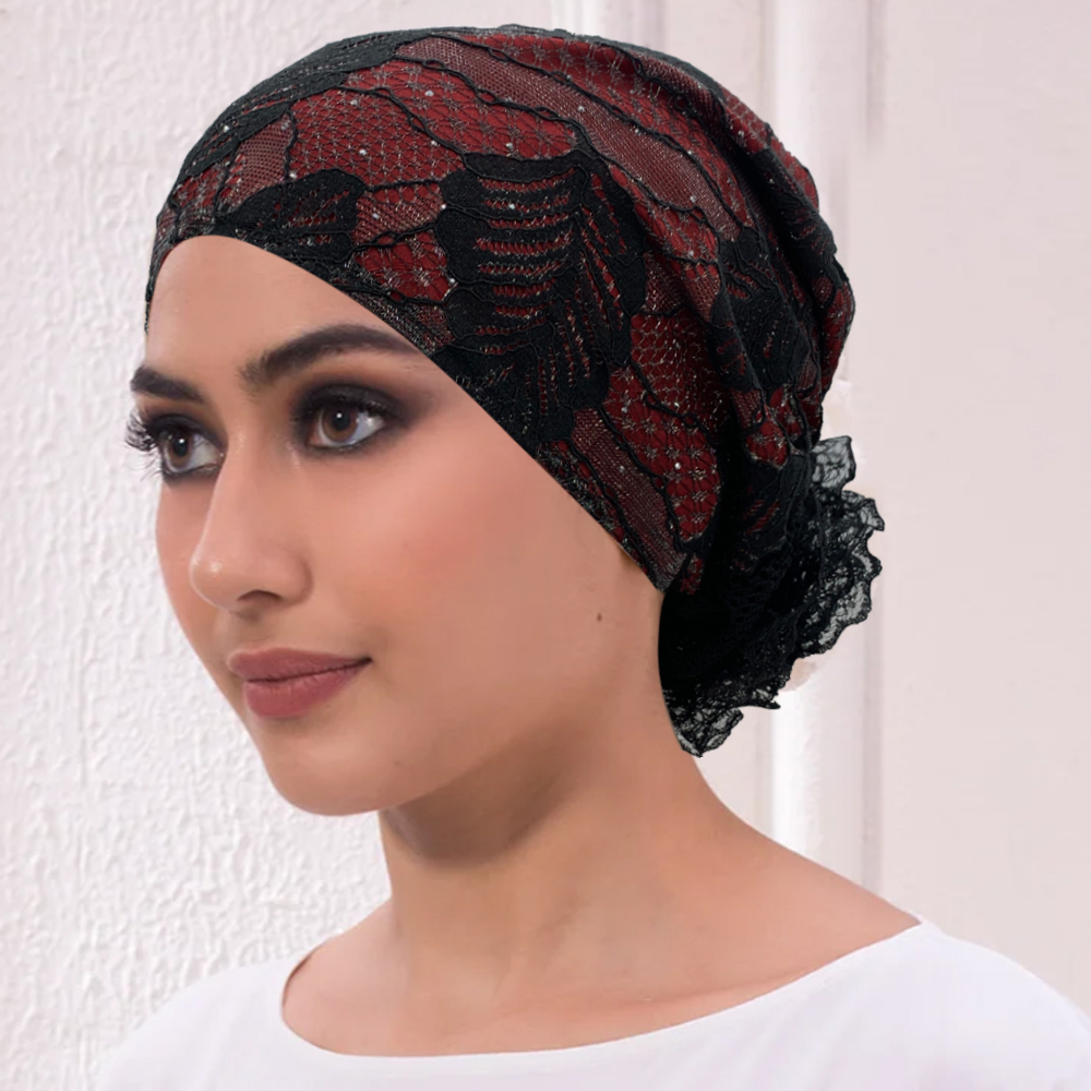 Кепка-тюрбан с вышивкой для же – обзор и цена Embroidery Hijab