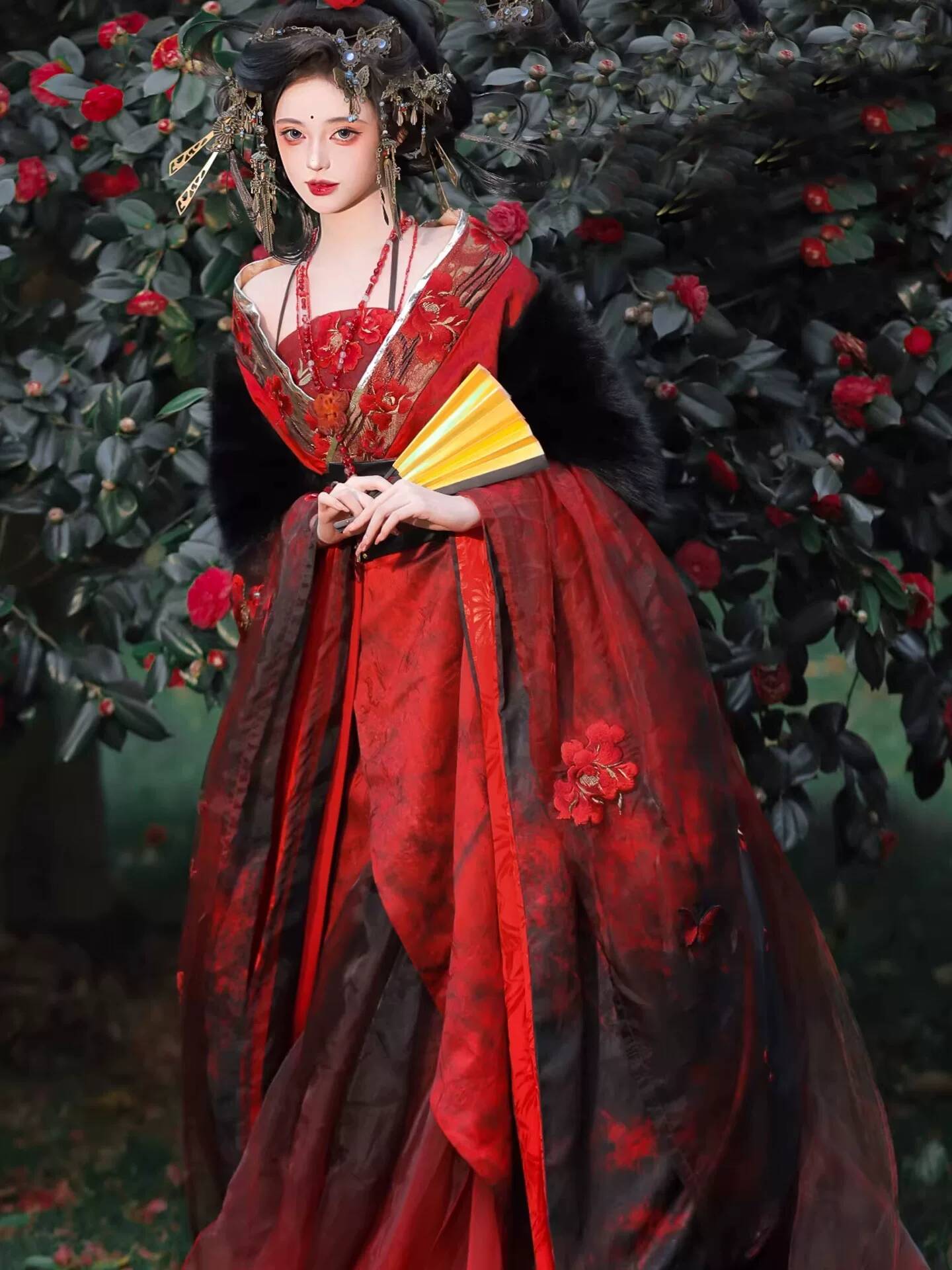 Новый красный ханьфу «Датура»  – обзор и цена Embroidery Knit