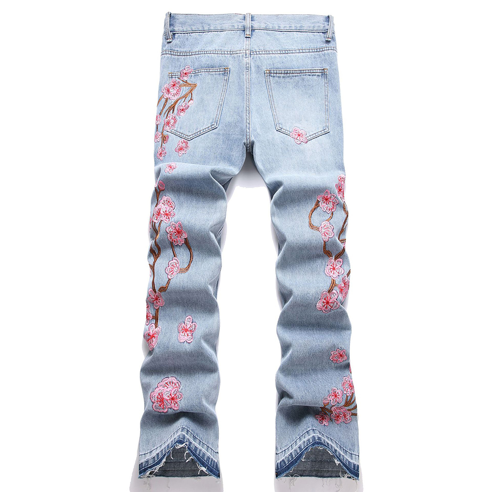 Мужские джинсовые джинсы с цве – обзор и цена Embroidery Jeans Sakura