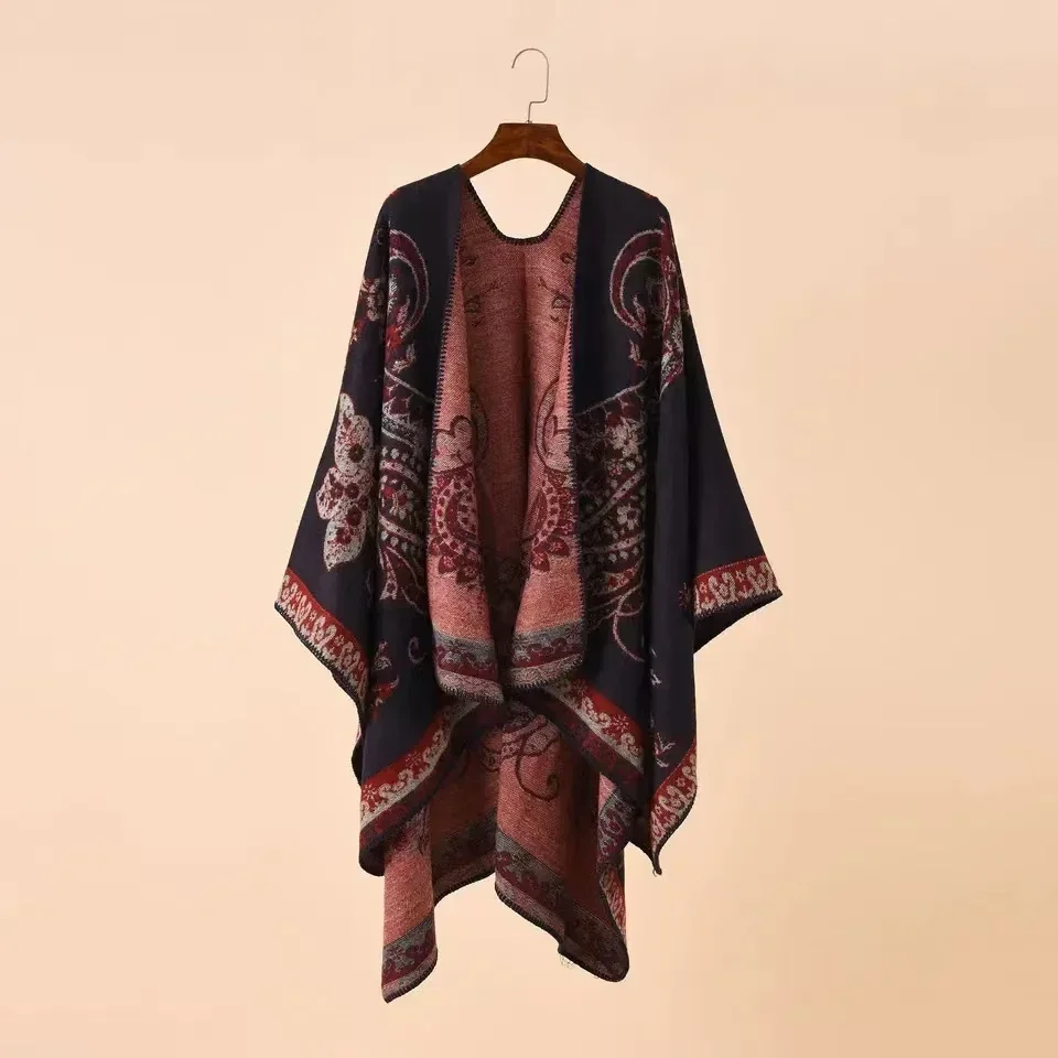Теплая шаль из искусственного  – обзор и цена Embroidery X Pattern