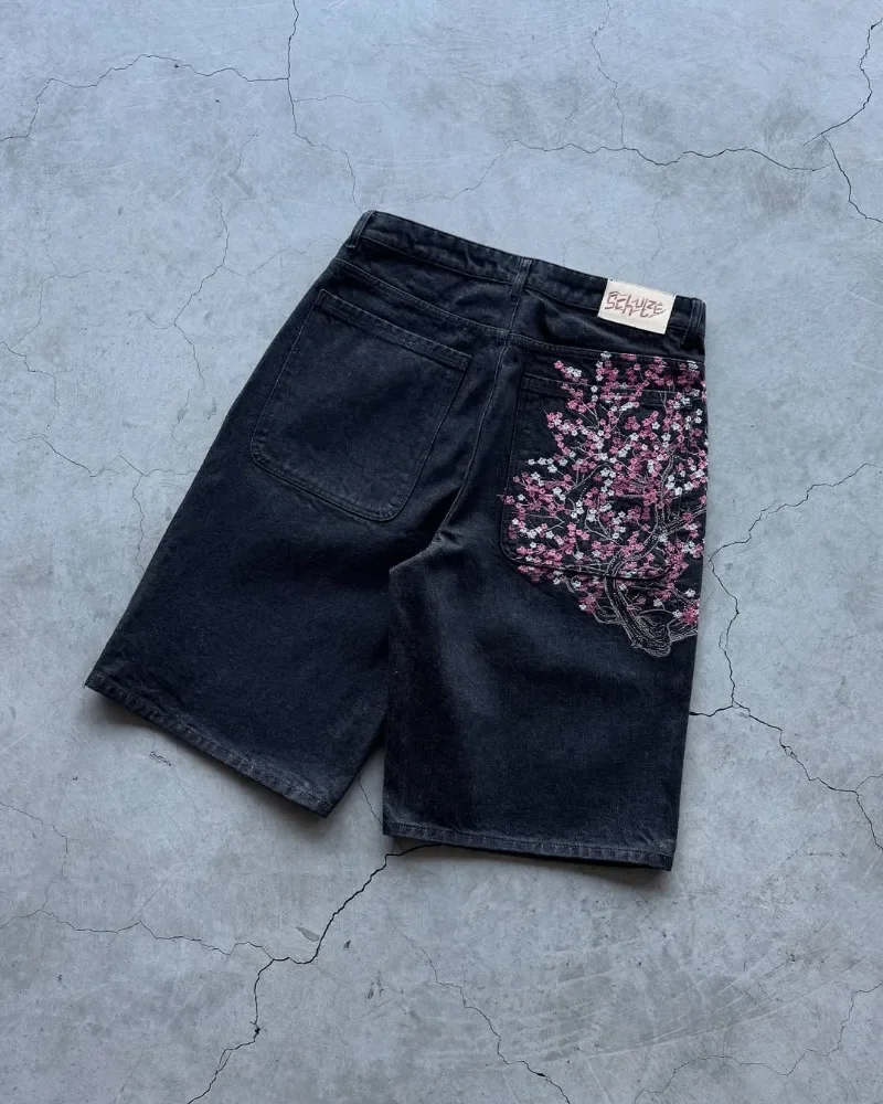 Джинсовые шорты унисекс Sakura – обзор и цена Embroidery Jeans Sakura