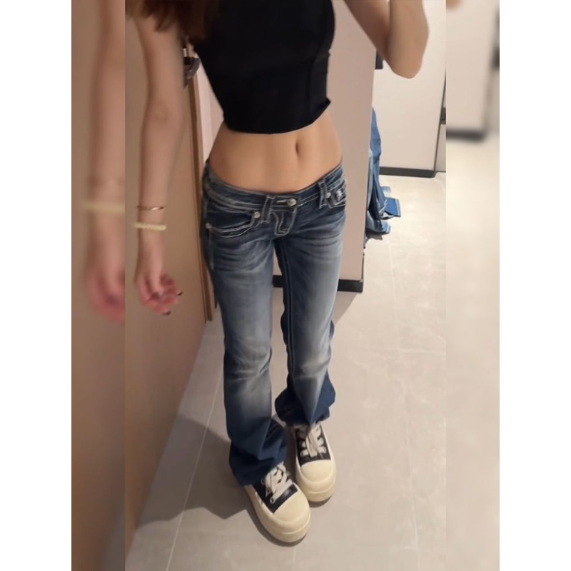 Женские джинсовые брюки Y2K с  – обзор и цена Embroidery Jeans Sakura